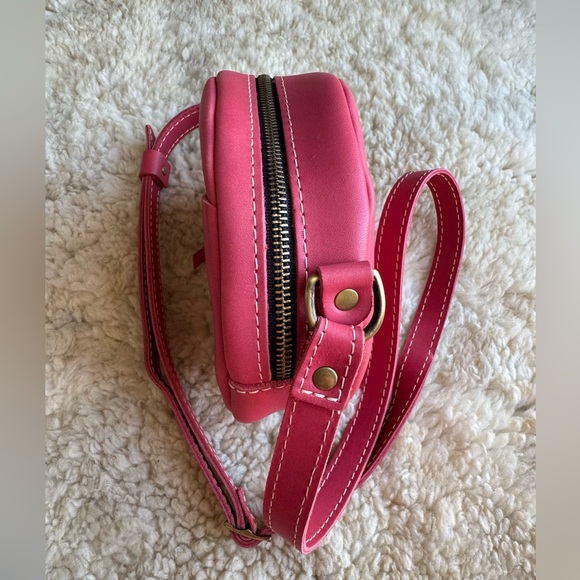 Portland Leather Pink Crossbody Bag - Picture 3 of 11